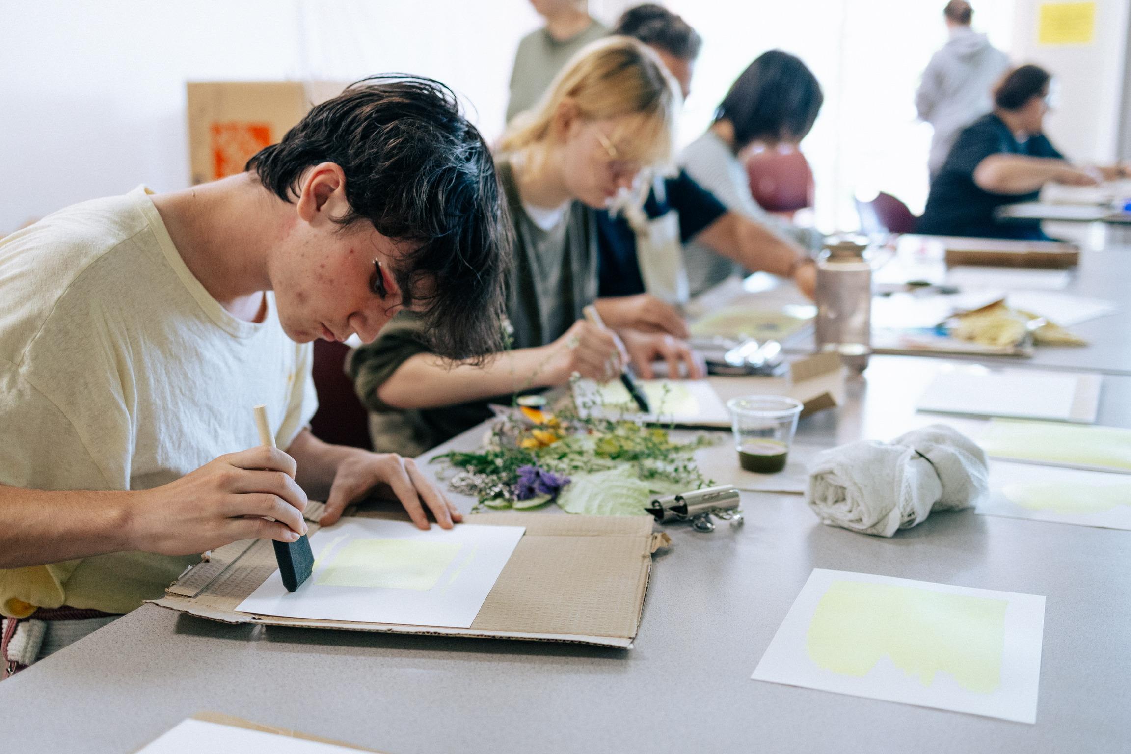 Students gain hands-on experience with art in the Doris Ulmann Galleries